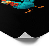 F-Caw-F Grappige Haan Kip Humor Vogel Poster (Hoek)