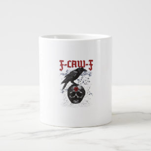 F-Caw-F Grappige Halloween Kraai Raven Gotische Hu Grote Koffiekop