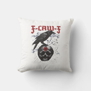 F-Caw-F Grappige Halloween Kraai Raven Gotische Hu Kussen