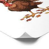 F-caw-f Grappige Kalkoen Thanksgiving Humor Kraai  Poster (Hoek)
