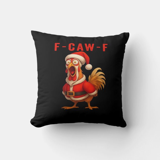 F-Caw-F Grappige Kerstkip Essentieel Kussen (Voorkant)