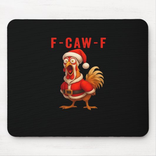 F-Caw-F Grappige Kerstkip Essentieel Muismat (Voorkant)
