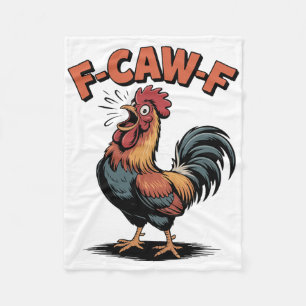 F Caw F Grappige Kip Citaat Haan Humor Meme Mannen Fleece Deken