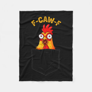 F-caw-f Grappige Kip Cket Humor Citaat Haan Meme Fleece Deken