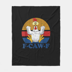 F-Caw-F Grappige Kip die de Middenvinger Opsteekt Fleece Deken