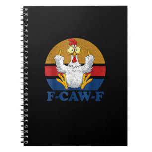 F-Caw-F Grappige Kip die de Middenvinger Opsteekt Notitieboek