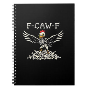 F Caw F Grappige Kip Halloween Cool Unieke Stijl Notitieboek