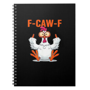F Caw F Grappige Kip Humor Citaat Vintage Stijl Notitieboek
