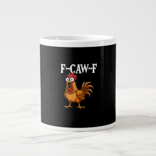 F-Caw-F Grappige Kip Humor F-Caw-F Citaat Haan  Grote Koffiekop