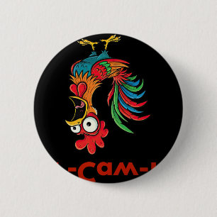 F-caw-f Grappige Kip Humor F-caw-f Citaat Haan Ronde Button 5,7 Cm