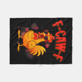 F-caw-f Grappige Kip Humor F-caw-f Citaat Valentin Fleece Deken (Voorkant (Horizontaal))