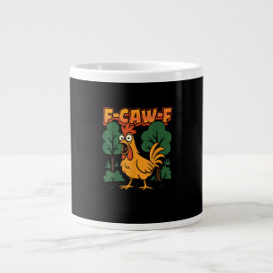 F-Caw-F Grappige Kip Humor F-Caw-F Citaat Vintage Grote Koffiekop