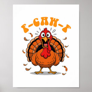 F-caw-f Grappige Kip Humor F-caw-f Kalkoen Meme Da Poster