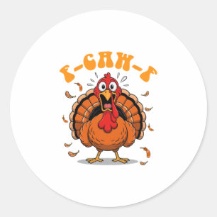 F-caw-f Grappige Kip Humor F-caw-f Kalkoen Meme Ke Ronde Sticker