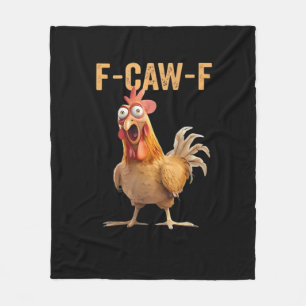 F Caw F Grappige Kip Humor Haan Meme Klassieker Fleece Deken