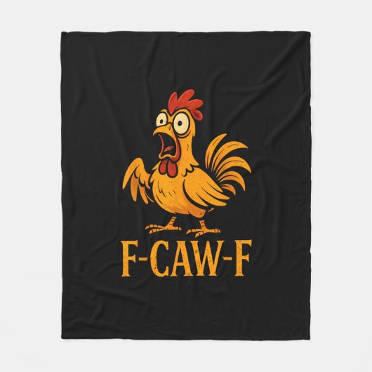 F-Caw-F Grappige Kip Humor Kip Meme Kip L Fleece Deken (Voorkant)