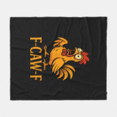 F-Caw-F Grappige Kip Humor Kip Meme Kip L Fleece Deken (Voorkant (Horizontaal))