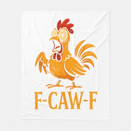 F-Caw-F Grappige Kip Humor Kip Meme Kip L Fleece Deken (Voorkant)