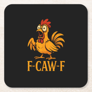F-Caw-F Grappige Kip Humor Kip Meme Kip L Kartonnen Onderzetters