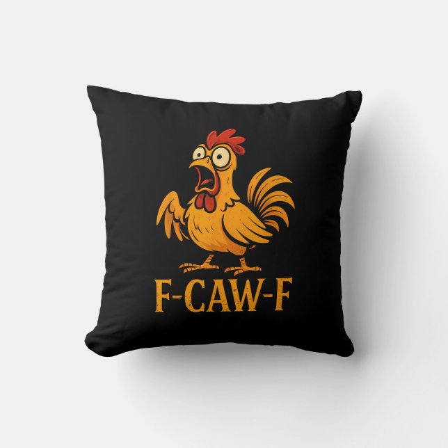 F-Caw-F Grappige Kip Humor Kip Meme Kip L Kussen (Voorkant)