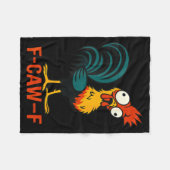 F-caw-f Grappige Kip Humor Quote Haan Meme Fleece Deken (Voorkant (Horizontaal))