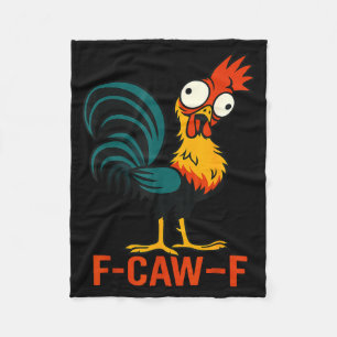 F-caw-f Grappige Kip Humor Quote Haan Meme Fleece Deken