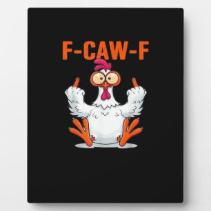 F Caw F Grappige Kip Humor Quote Vintage Stijl Fotoplaat