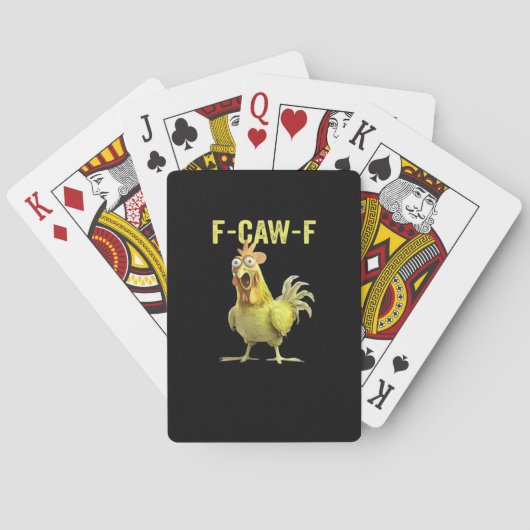 F Caw F Grappige Kip Klassiek Creatief Zakelijk Pokerkaarten (Achterkant)