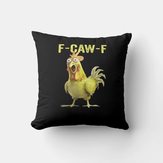 F-Caw-F Grappige Kip Klassiek Creatieve Casual Kussen (Voorkant)