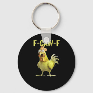 F-Caw-F Grappige Kip Klassiek Creatieve Casual Sleutelhanger