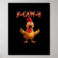 F Caw F Grappige Kip Klassiek Esthetisch Ontwerp