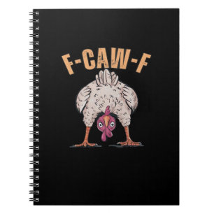 F Caw F Grappige Kip Klassieke Retro Coole Stijl Notitieboek