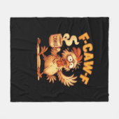 F Caw F Grappige Kip Klassieke Retro Grafisch Fleece Deken (Voorkant (Horizontaal))