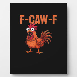 F Caw F Grappige Kip Klassieke Trendy Moderne Stij Fotoplaat
