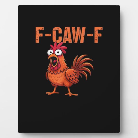 F Caw F Grappige Kip Klassieke Trendy Moderne Stij Fotoplaat (Voorkant)