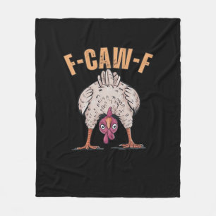 F-Caw-F Grappige Kip Klassieke Vintage Grafische Fleece Deken