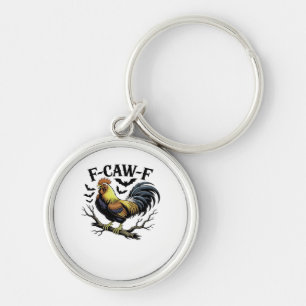 F-Caw-F Grappige Kip Klassieke Vintage Stijl Sleutelhanger