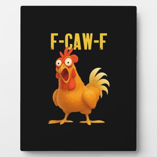F Caw F Grappige Kip Meme Moderne Stijl Fotoplaat (Voorkant)