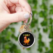F Caw F Grappige Kip Meme Moderne Stijl Sleutelhanger (Hand)