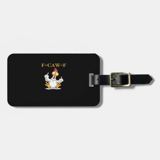 F-Caw-F Grappige Kip Retro Klassieker Bagagelabel (Voorkant horizontaal)