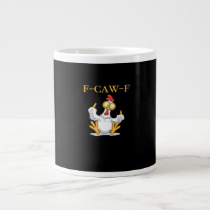 F-Caw-F Grappige Kip Retro Klassieker Grote Koffiekop