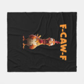 F-Caw-F Grappige Kip Zegt Haan Meme Sarcastisch Fleece Deken (Voorkant (Horizontaal))
