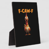 F-Caw-F Grappige Kip Zegt Haan Meme Sarcastisch Fotoplaat (Zijkant)