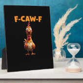 F-Caw-F Grappige Kip Zegt Haan Meme Sarcastisch Fotoplaat (Zijkant)