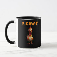 F-Caw-F Grappige Kip Zegt Haan Meme Sarcastisch