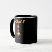 F-Caw-F Grappige Kip Zegt Haan Meme Sarcastisch Mok (Voorkant links)