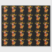 F-Caw-F Grappige Kippencaleche Kerstlichten Kerstm Cadeaupapier (Vlak)