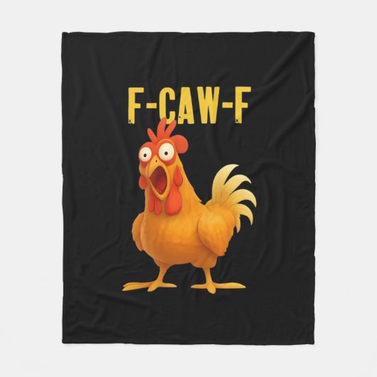 F Caw F Grappige Kippenmeme Trendy Moderne Stijl Fleece Deken (Voorkant)