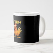 F Caw F Grappige Kippenmeme Trendy Moderne Stijl Grote Koffiekop (Voorkant rechts)
