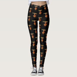 F Caw F Grappige Kippenwoordspeling Donkere Humor Leggings